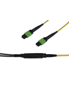    tML® Xtended - FO Micro Distribution Trunk Cable both sides 8xMPO/MTP® w. Pins 96E9/125µ OS2 LSHF, Type B, Length: xx in m